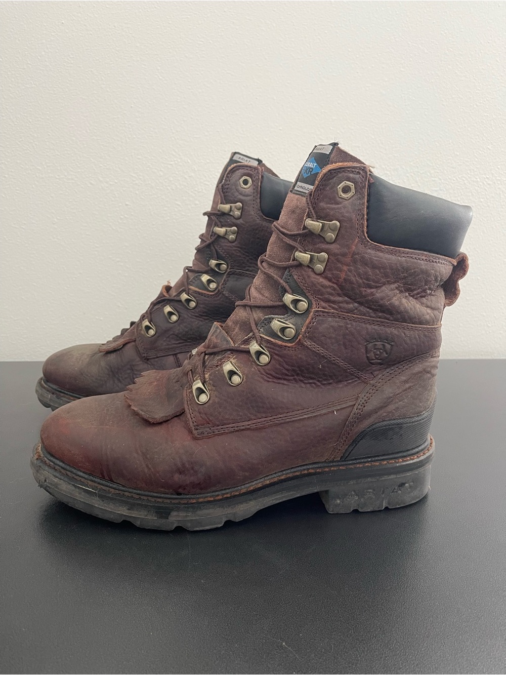 Ariat Men's Hermosa XR 8” Brown Leather Performance Work Boots Rugged Lace-Up